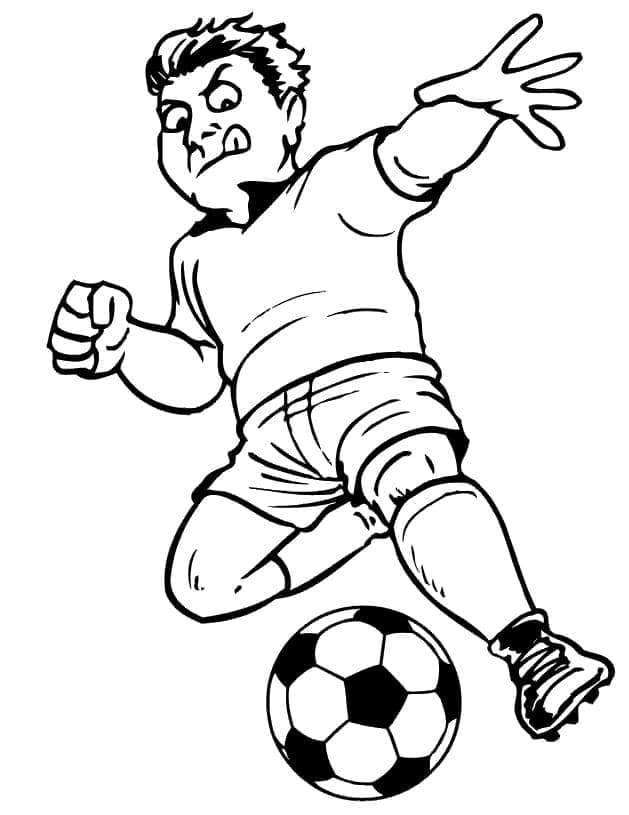 Desenho deO Jogador de Futebol para colorir