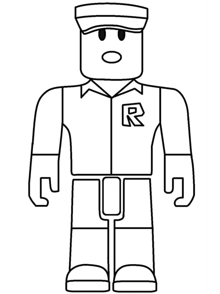 Desenho deO Jogador Roblox para colorir