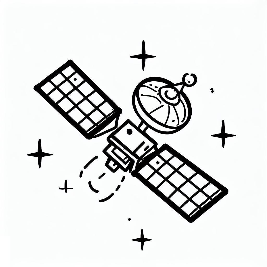 Desenho deO Satélite para colorir