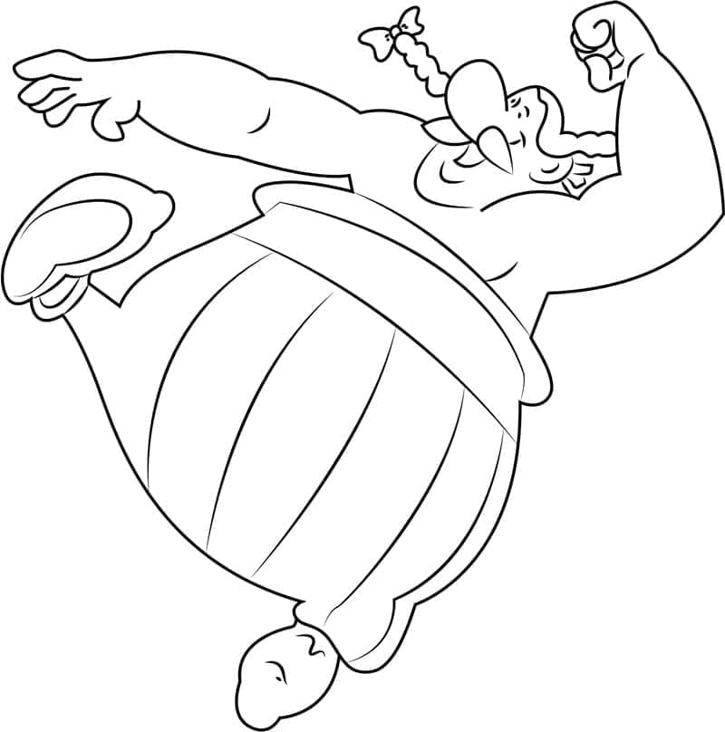 Desenho deObelix Feliz para colorir