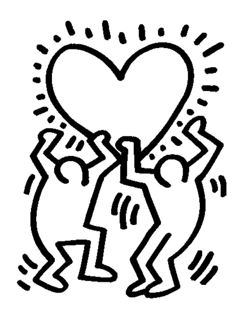 Desenho deObra de Keith Haring para colorir