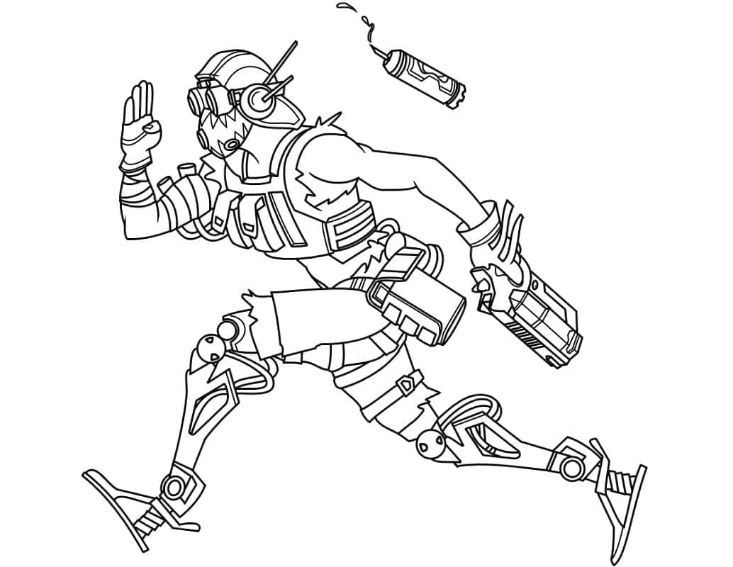 Desenho deOctane Apex Legends para colorir