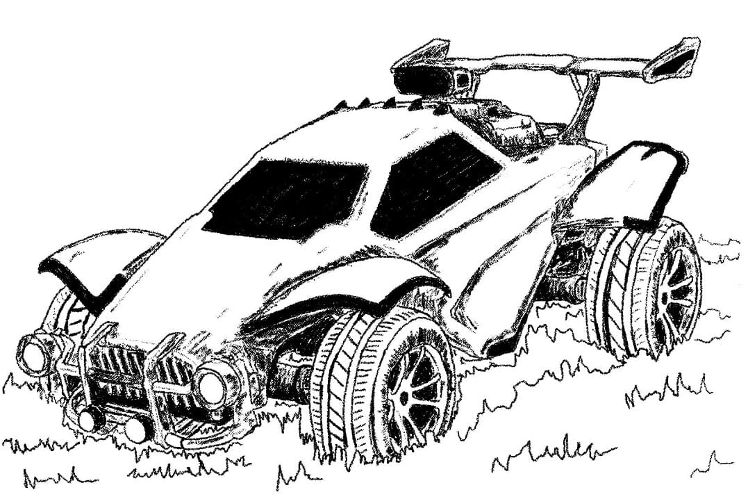 Desenho deOctane Rocket League para colorir