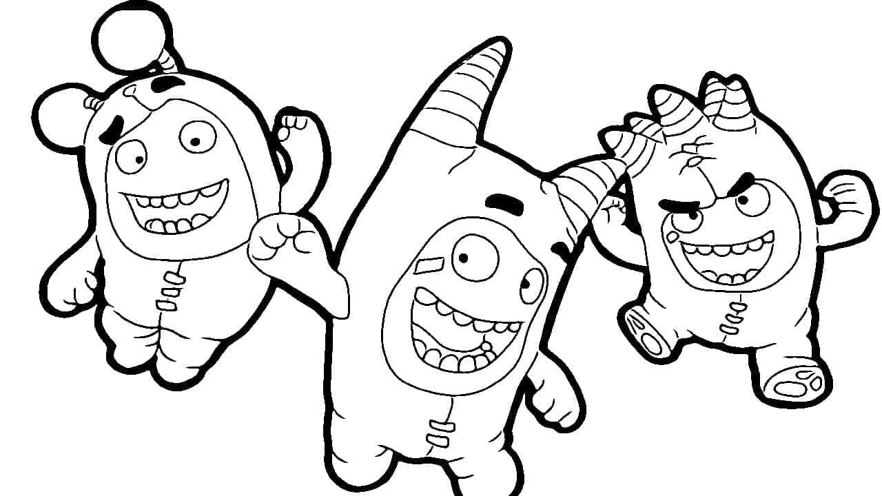 Desenho deOddbods 5 para colorir