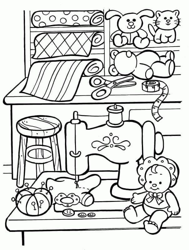 Desenho deOficina de Brinquedos para colorir