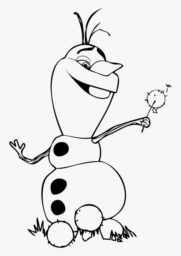 Desenho deOlaf de Disney Frozen para colorir