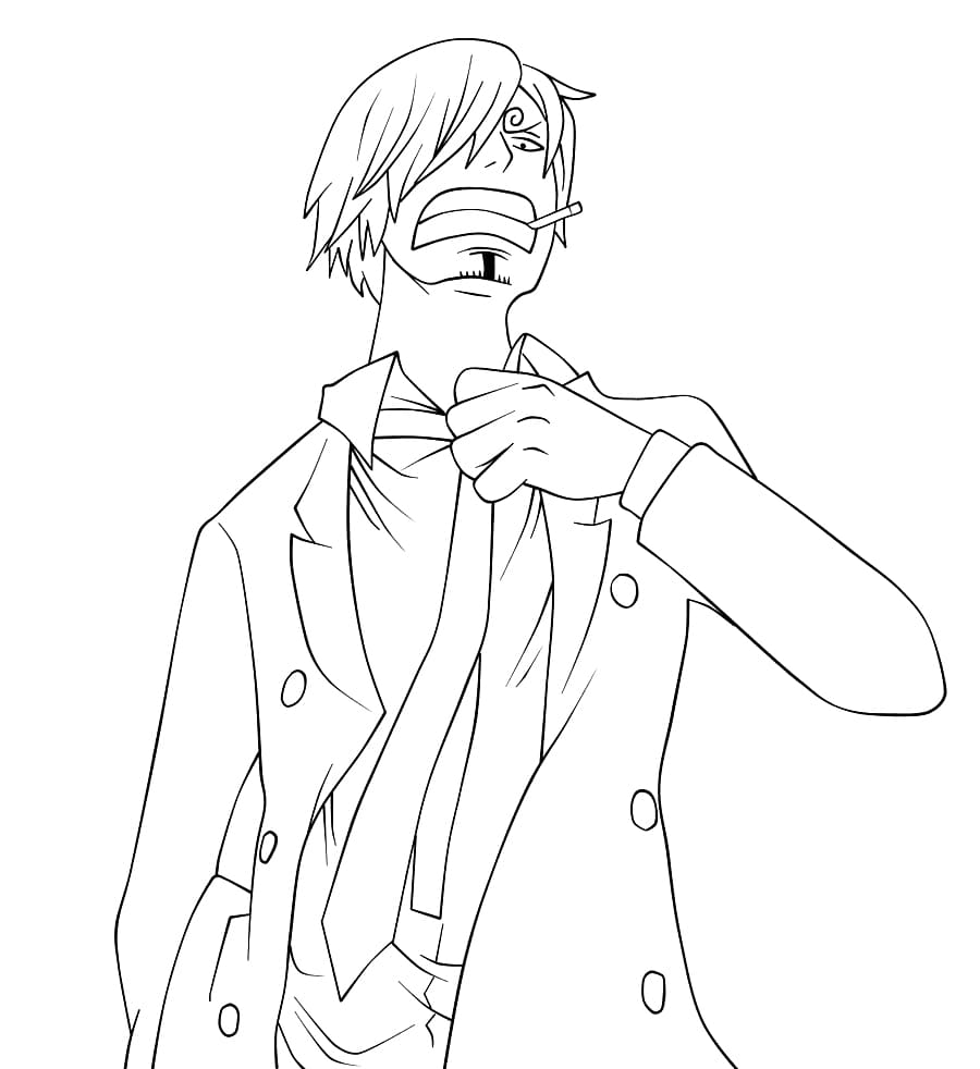 Desenho deOne Piece Vinsmoke Sanji para colorir