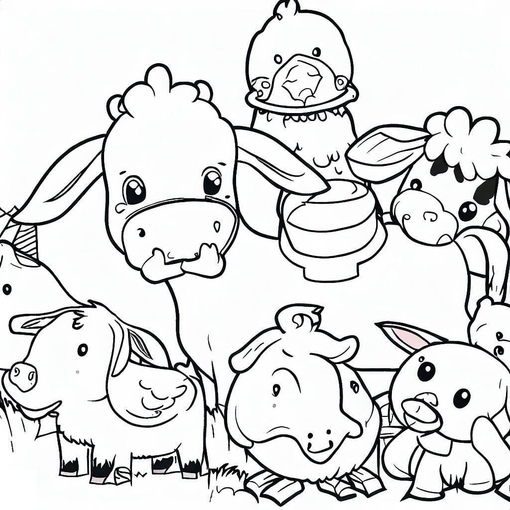 Desenho deOs Animais da Fazenda para colorir