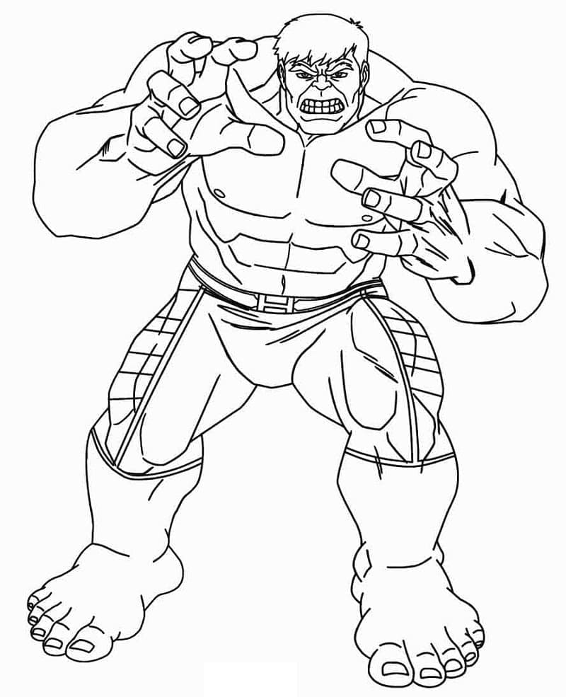 Desenho deOs Vingadores Hulk para colorir