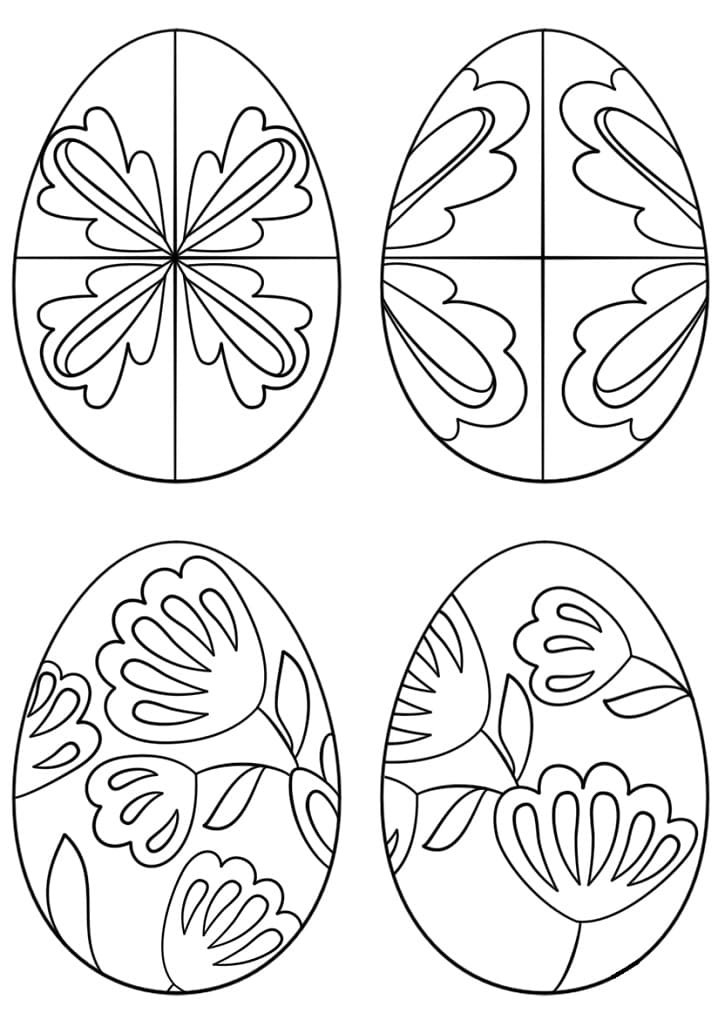 Desenho deOvos de Páscoa Incríveis para colorir