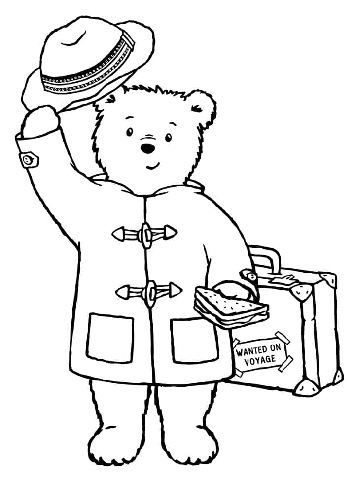 Desenho dePaddington Amigável para colorir