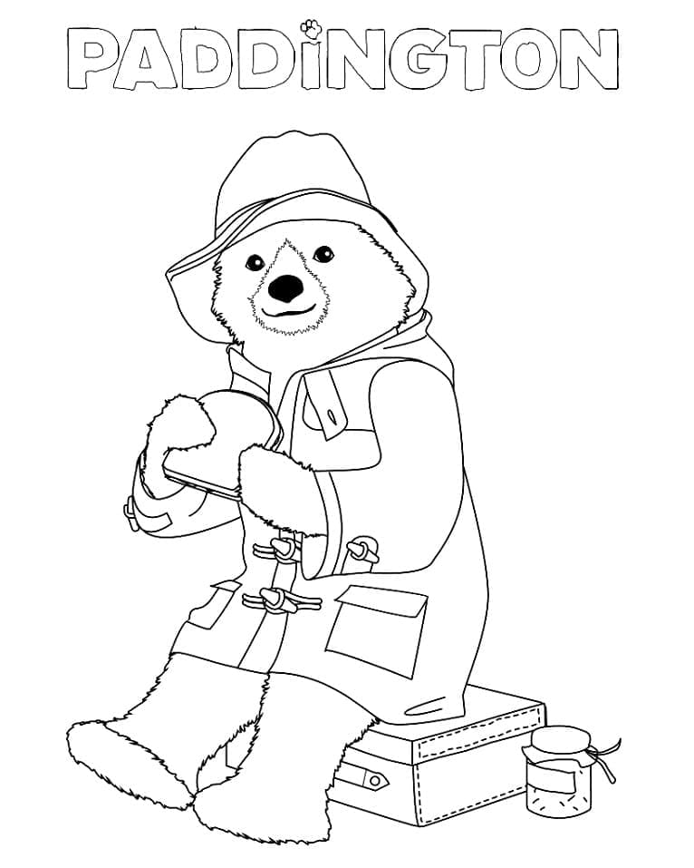 Desenho dePaddington Fofo para colorir