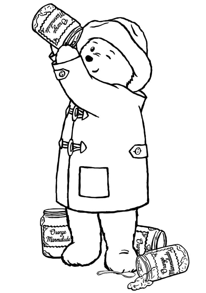 Desenho dePaddington Grátis Para Crianças para colorir