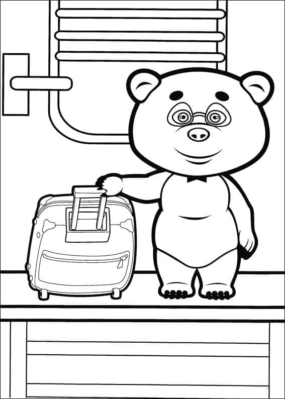 Desenho dePanda de Masha e o Urso para colorir