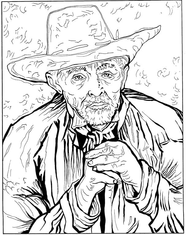 Desenho dePatience Escalier - Vincent van Gogh para colorir