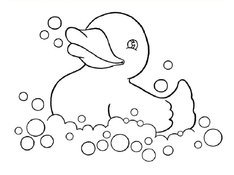 Desenho dePato De Borracha Engraçado para colorir