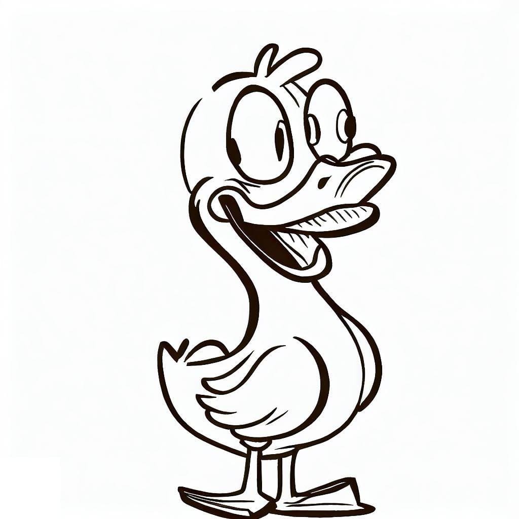 Desenho dePato Maluco para colorir