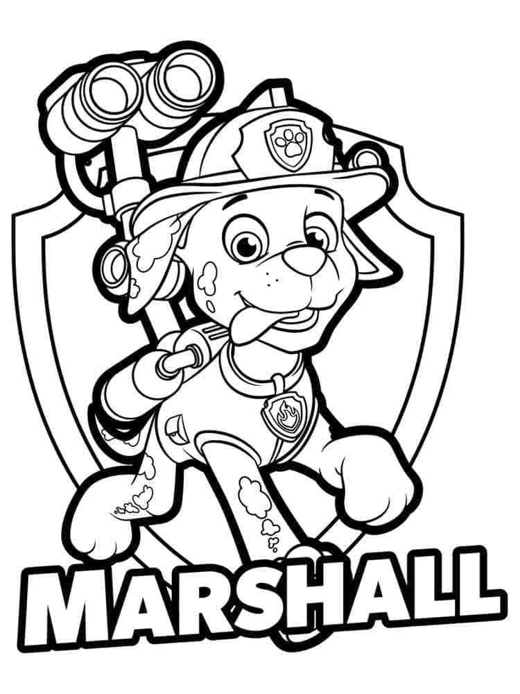 Desenhos de Marshall da Patrulha Canina para colorir