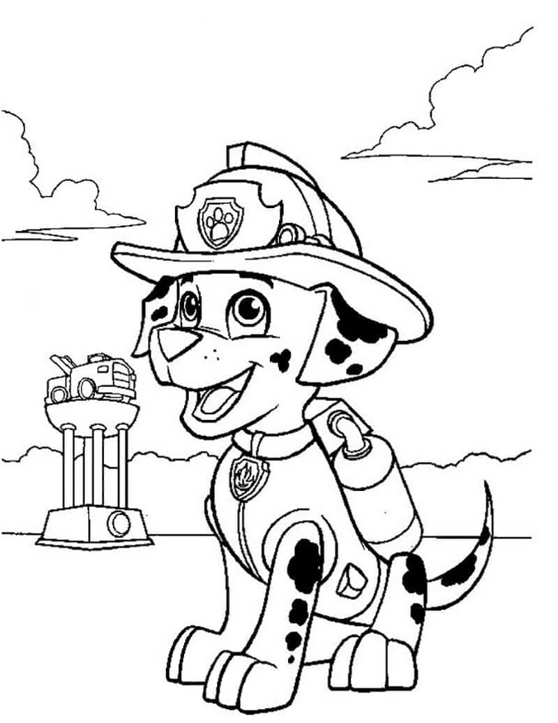 Desenho dePatrulha Canina Marshall para colorir