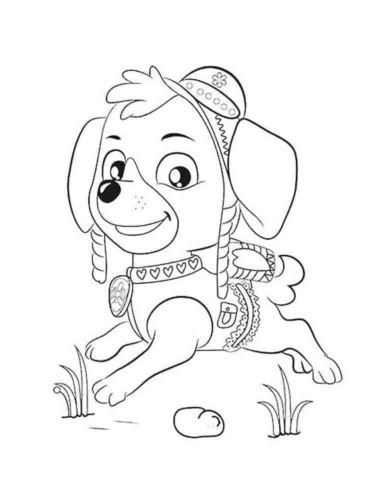 Desenho dePatrulha Canina Skye para colorir