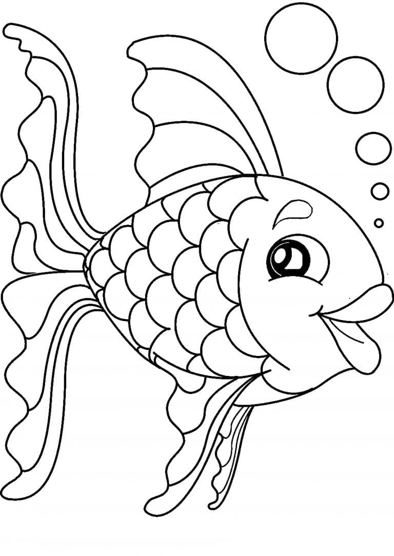 Desenhos de Peixe Dourado para colorir