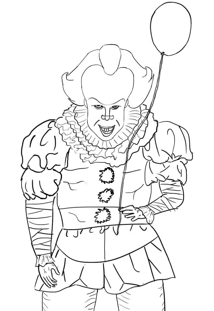 Desenho dePennywise 11 para colorir