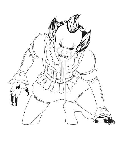 Desenho de Pennywise 4 para colorir