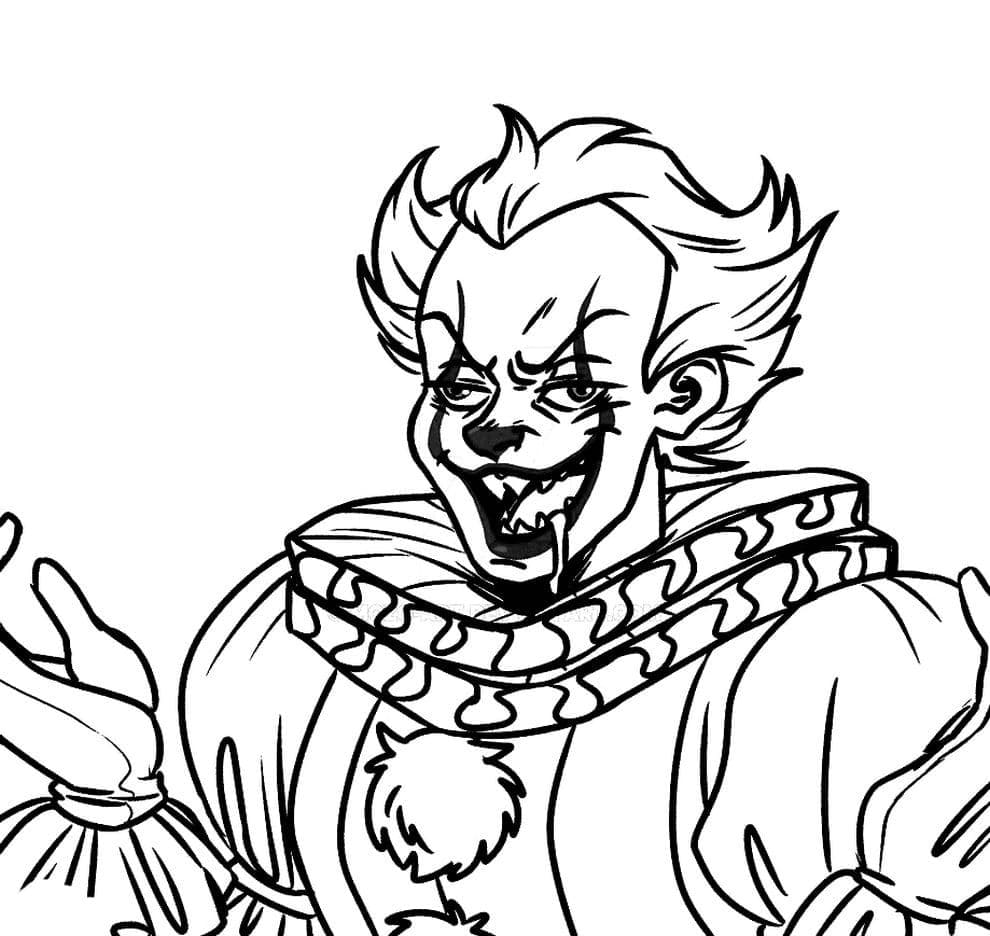 Desenho de Pennywise 6 para colorir