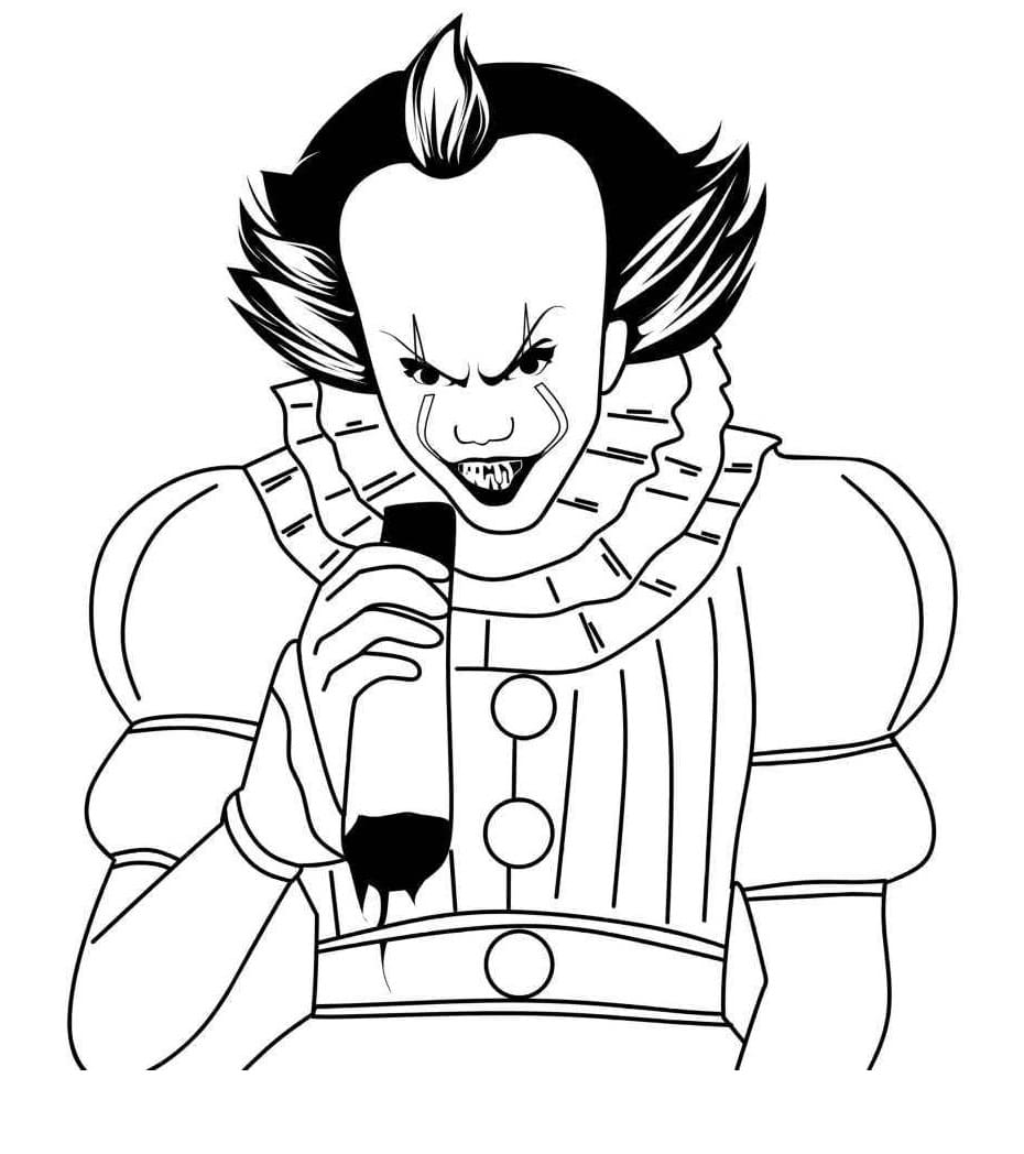 Desenho dePennywise 9 para colorir