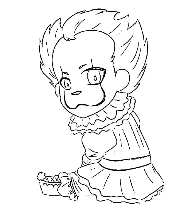 Desenho dePennywise Chibi para colorir