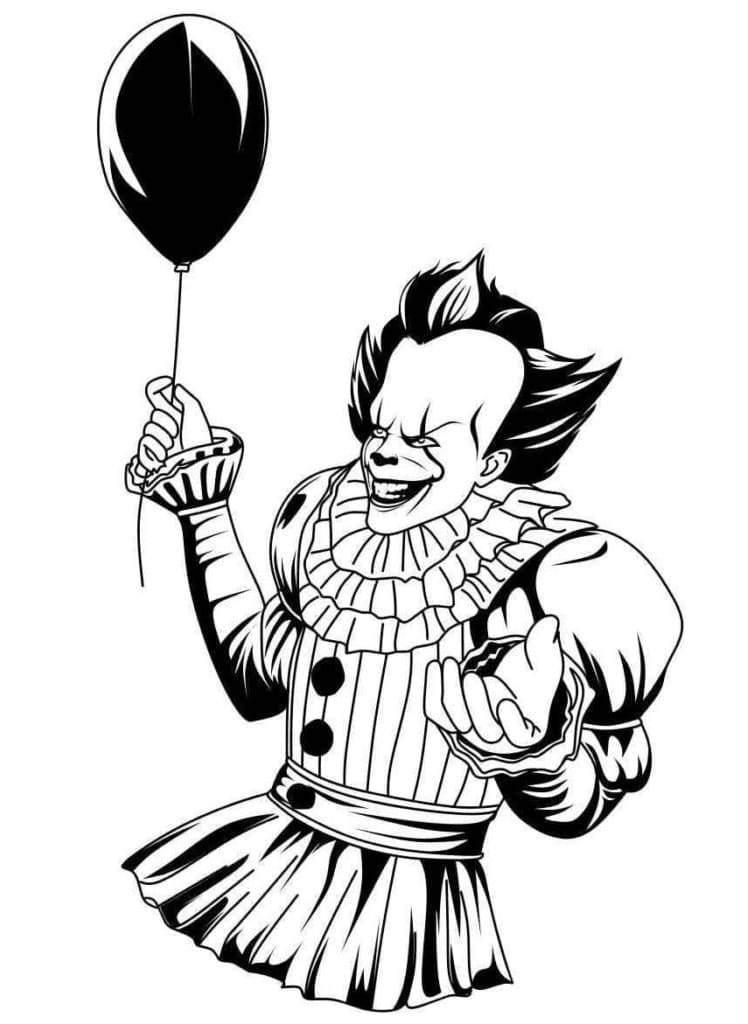 Desenho dePennywise do Filme para colorir