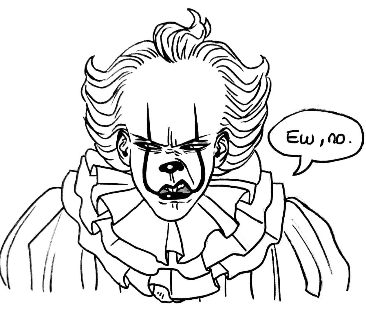 Desenho dePennywise Engraçado para colorir