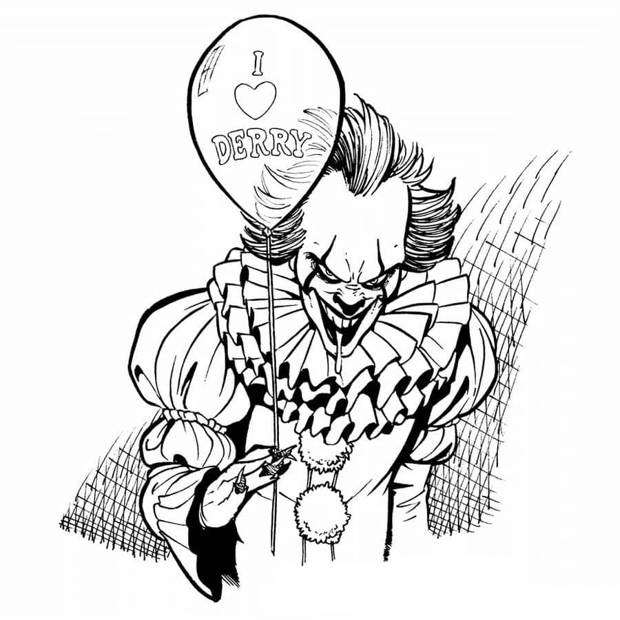 Desenho dePennywise no Filme para colorir