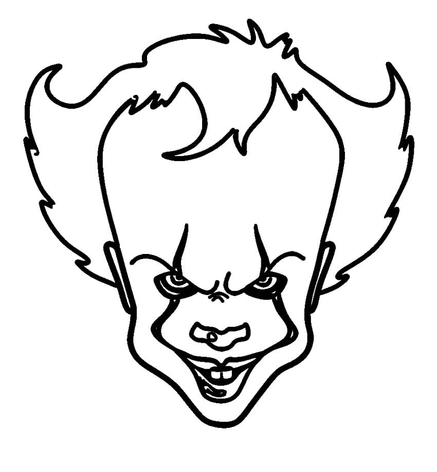 Desenho dePennywise Rindo para colorir