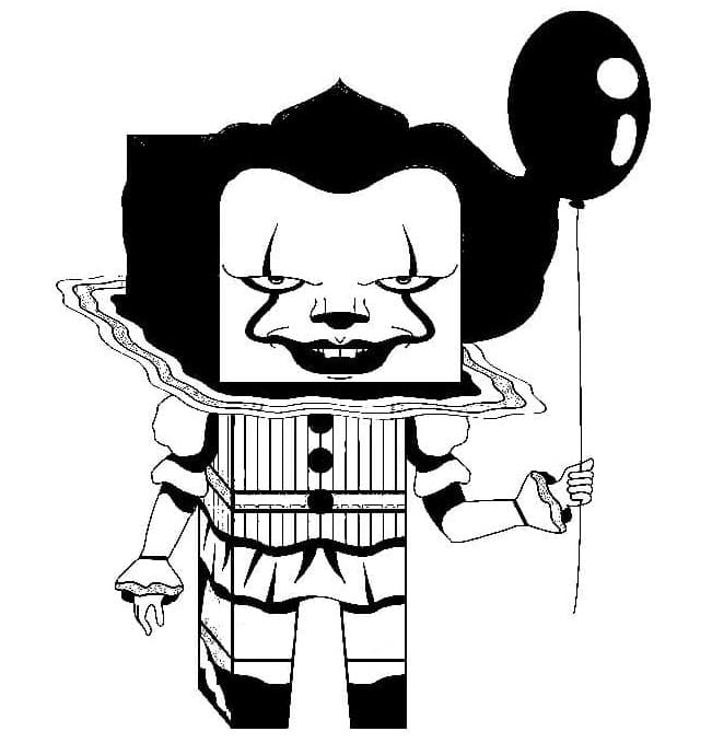 Desenho de Pennywise Roblox para colorir