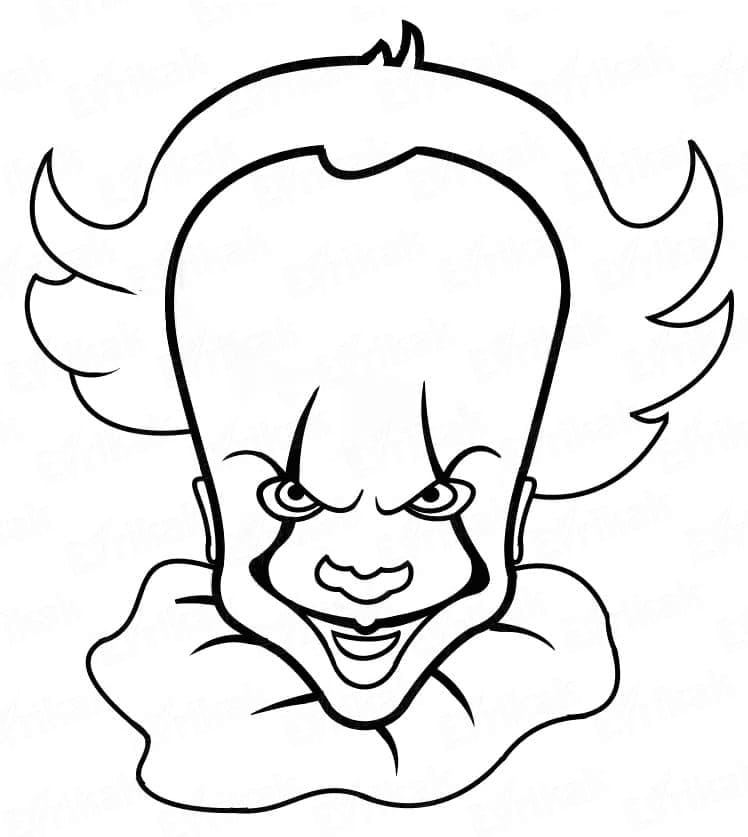 Desenho de Pennywise Sorrindo para colorir