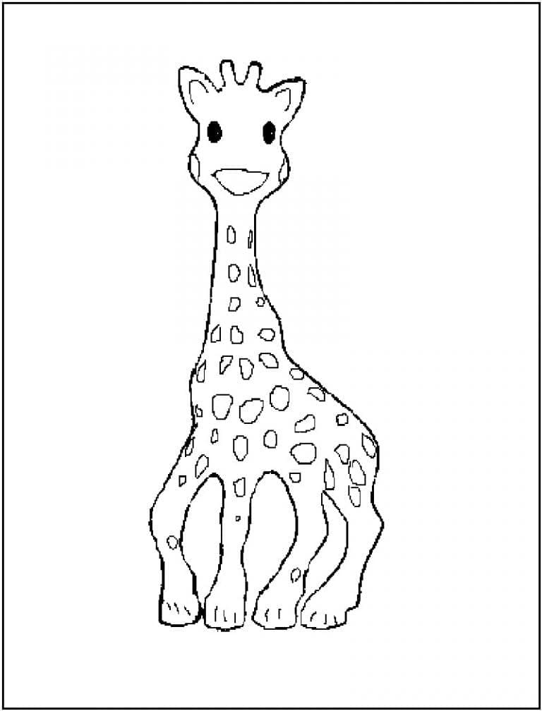 Desenho dePequena Girafa para colorir