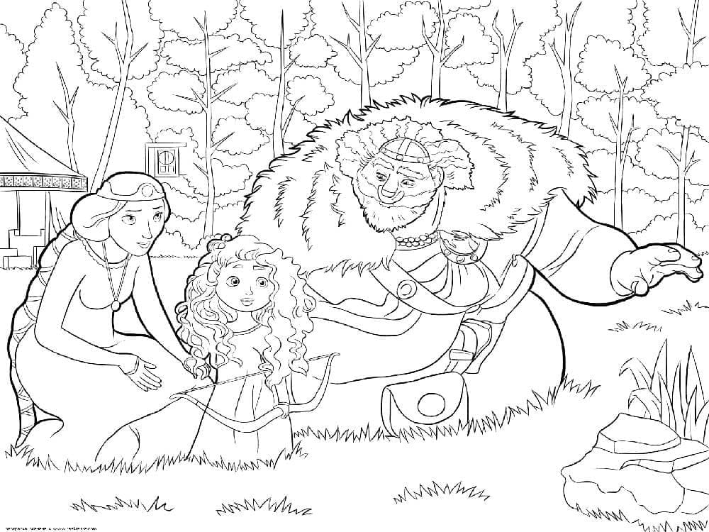 Desenho dePequena Merida de Valente para colorir