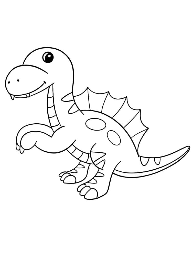 Desenho dePequeno Bebê Dinossauro para colorir