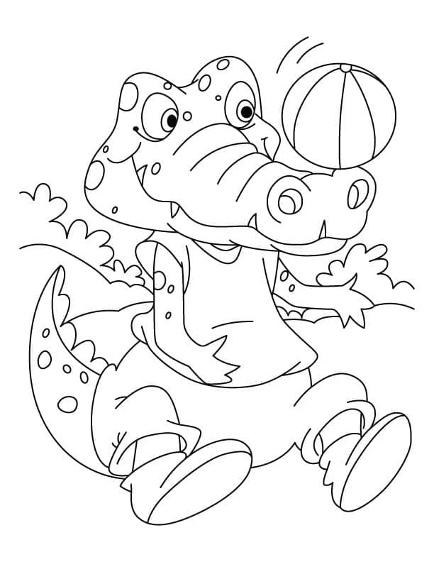 Desenho dePequeno Crocodilo para colorir