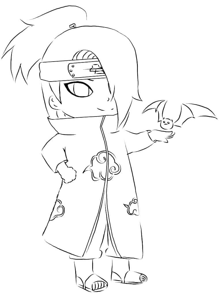 Desenho dePequeno Deidara para colorir