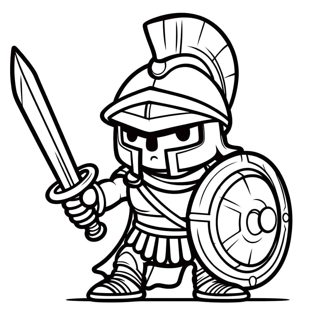 Desenho dePequeno Gladiador para colorir