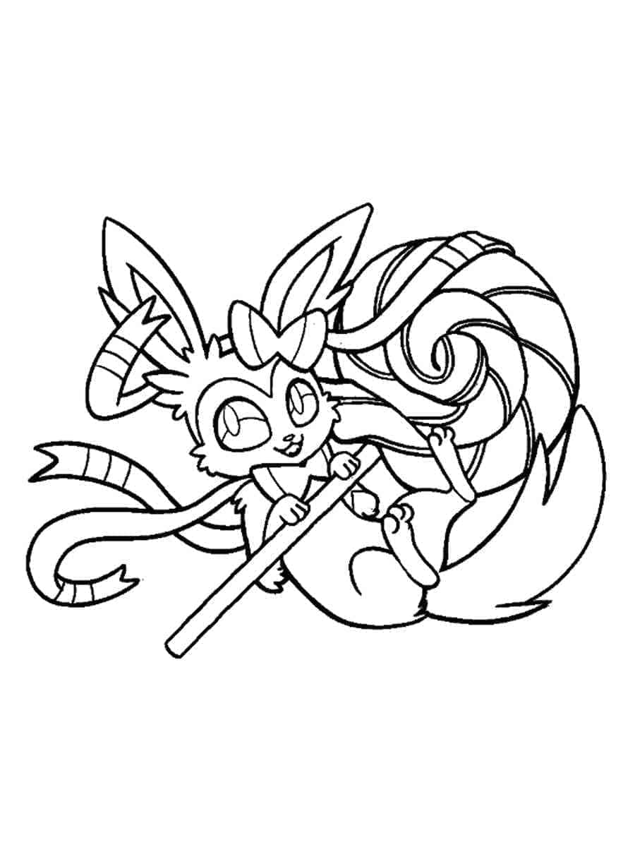 Desenho dePequeno Sylveon para colorir