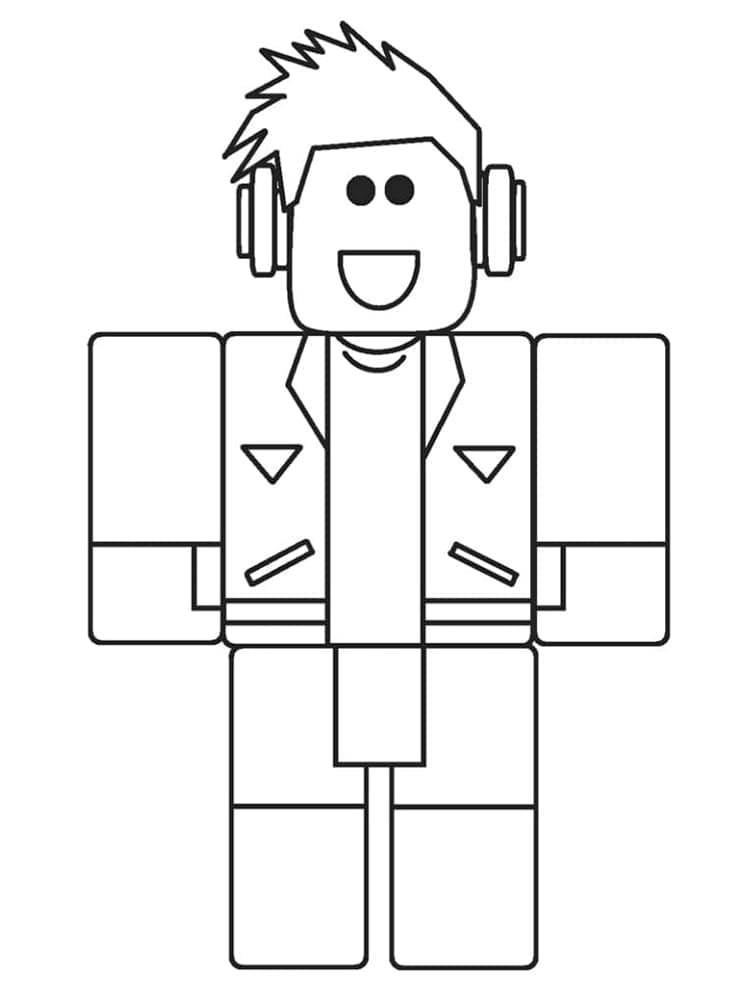 Desenho dePersonagem de Roblox para colorir