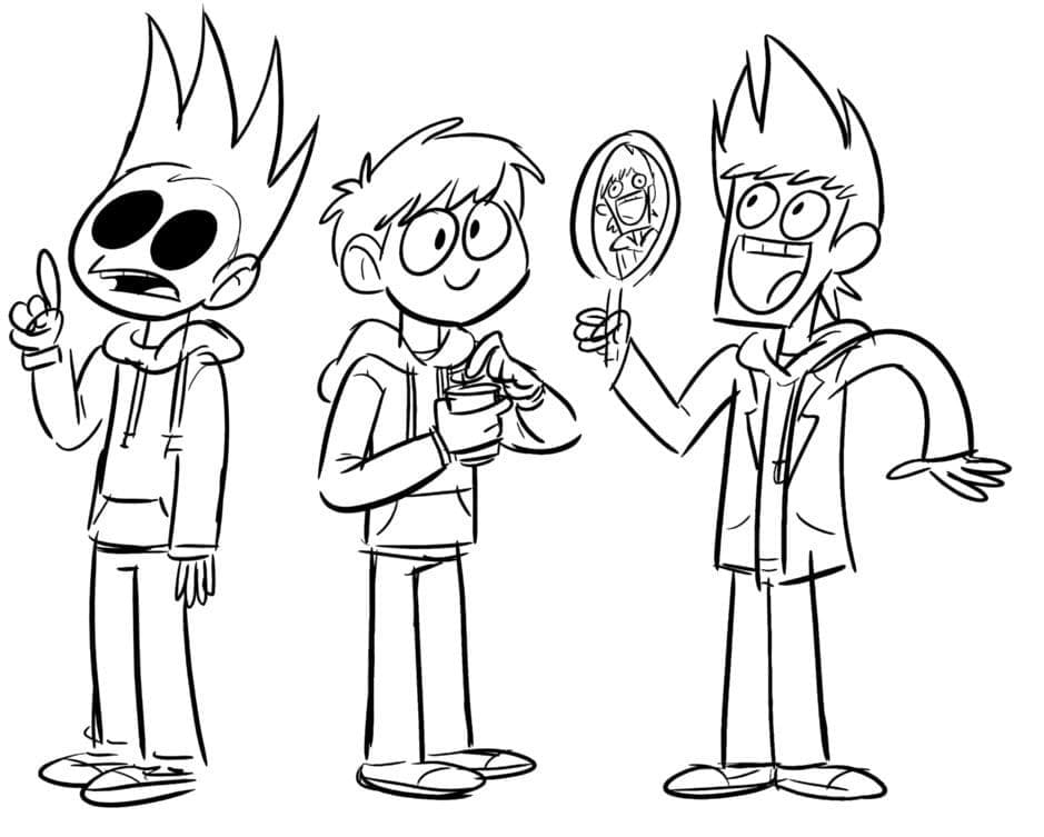 Desenho dePersonagens de Eddsworld para colorir