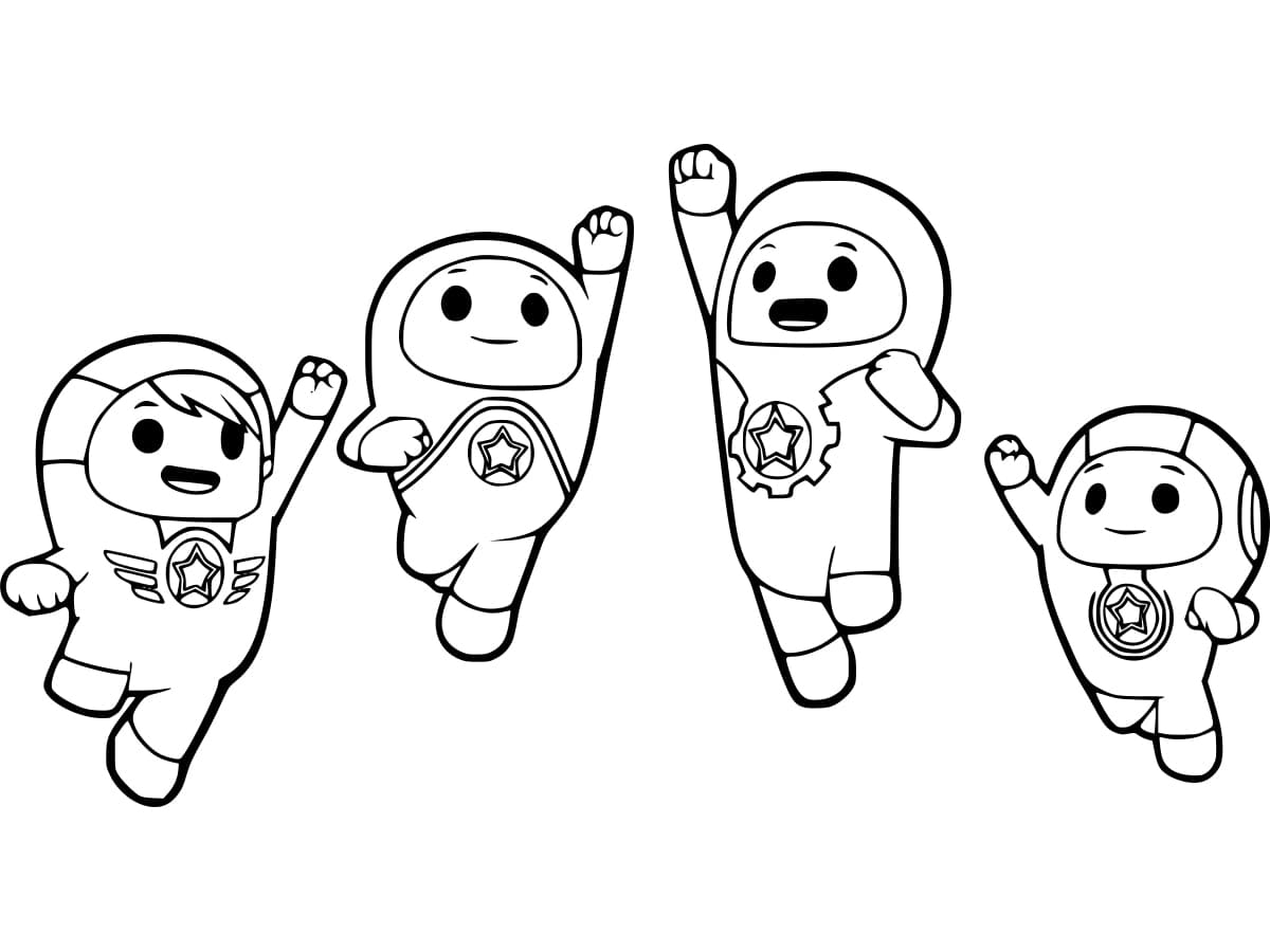 Desenho dePersonagens de Go Jetters para colorir