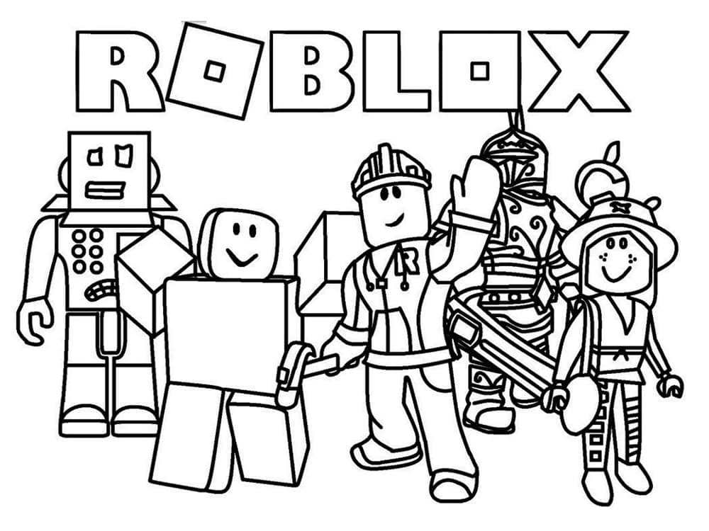 Desenho dePersonagens de Roblox para colorir