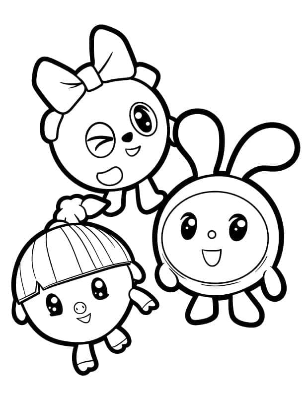 Desenho dePersonagens Fofinhos de Baby Riki para colorir