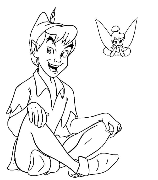 Desenho de Peter Pan Para Crianças para colorir