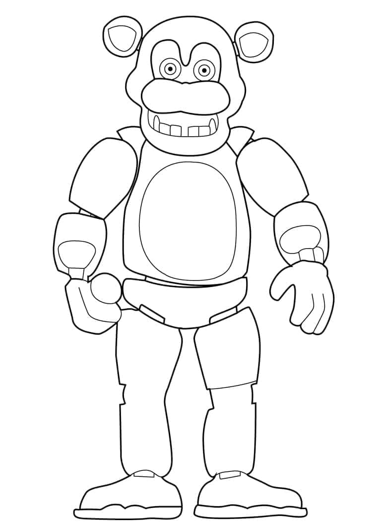 Desenho dePhantom Freddy de Animatronics FNAF para colorir